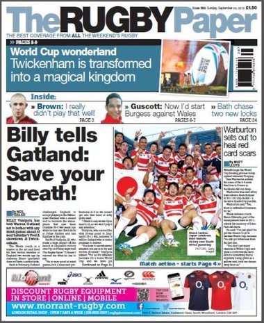 Rugby outlet news paper